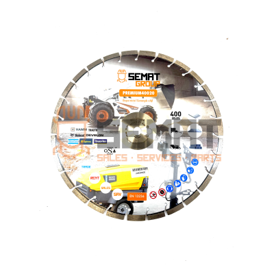 Disque diamant beton beton arme asphalte 400x20 Semat Premium Mixte